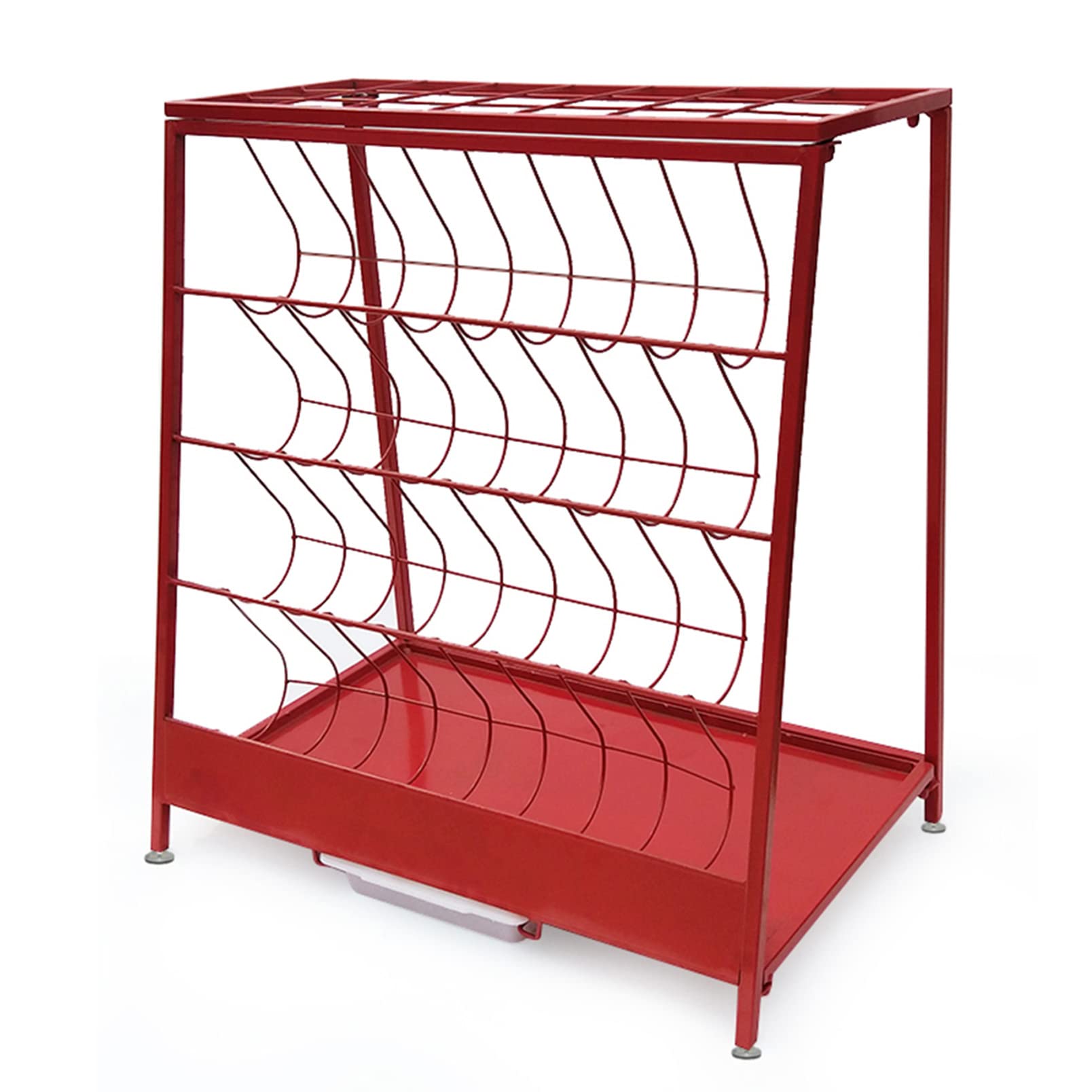 Porte-parapluie en métal grand modèle D avec bac d'égouttage amovible