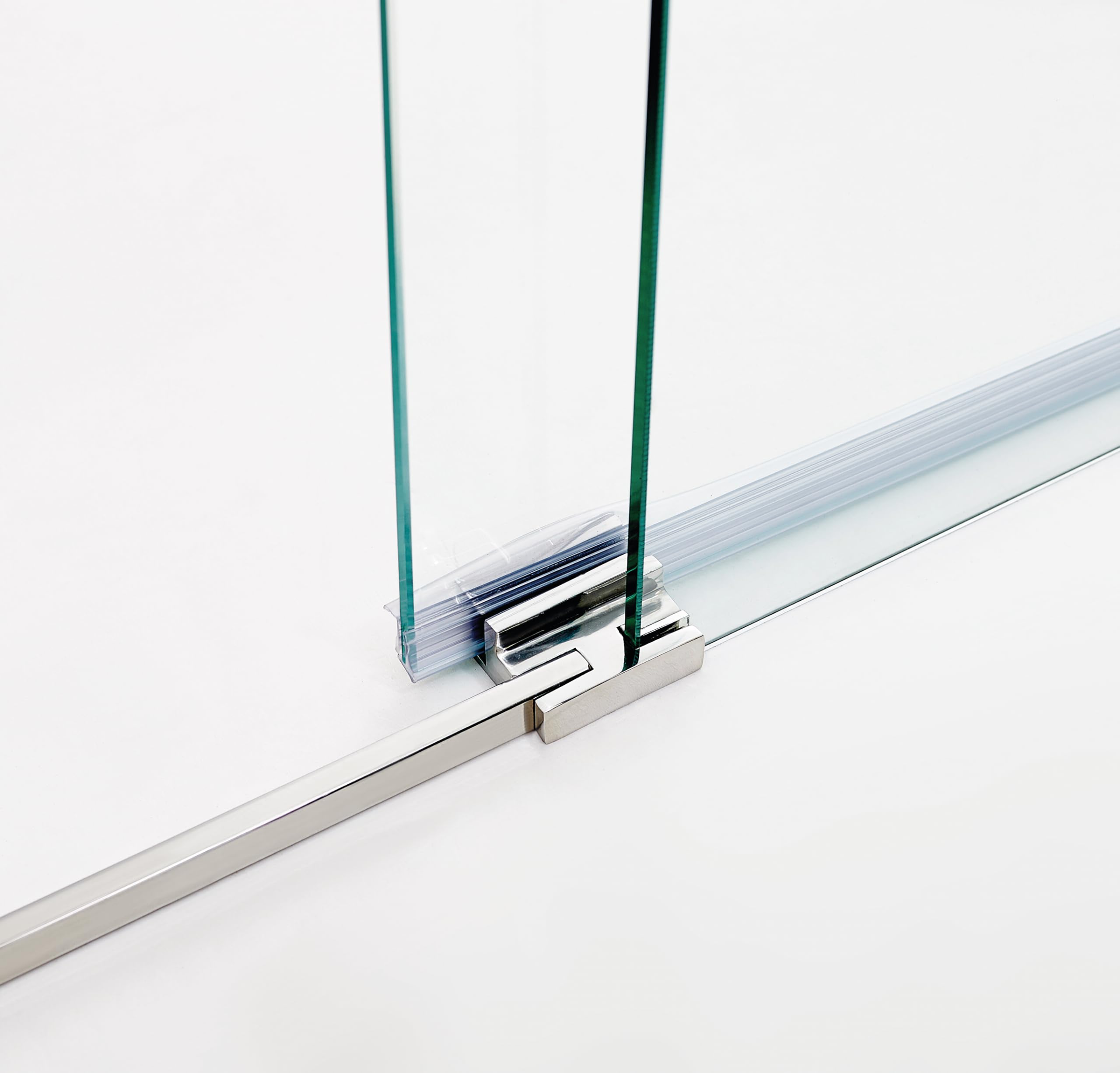 GME - Mampara Ducha Frontal Cromo 1 Fija + 1 Corredera 100cm | Mampara de Cristal Reversible con Ancho Adaptable 95-100cm, 200cm de Altura y Cristal Templado 6mm Antical