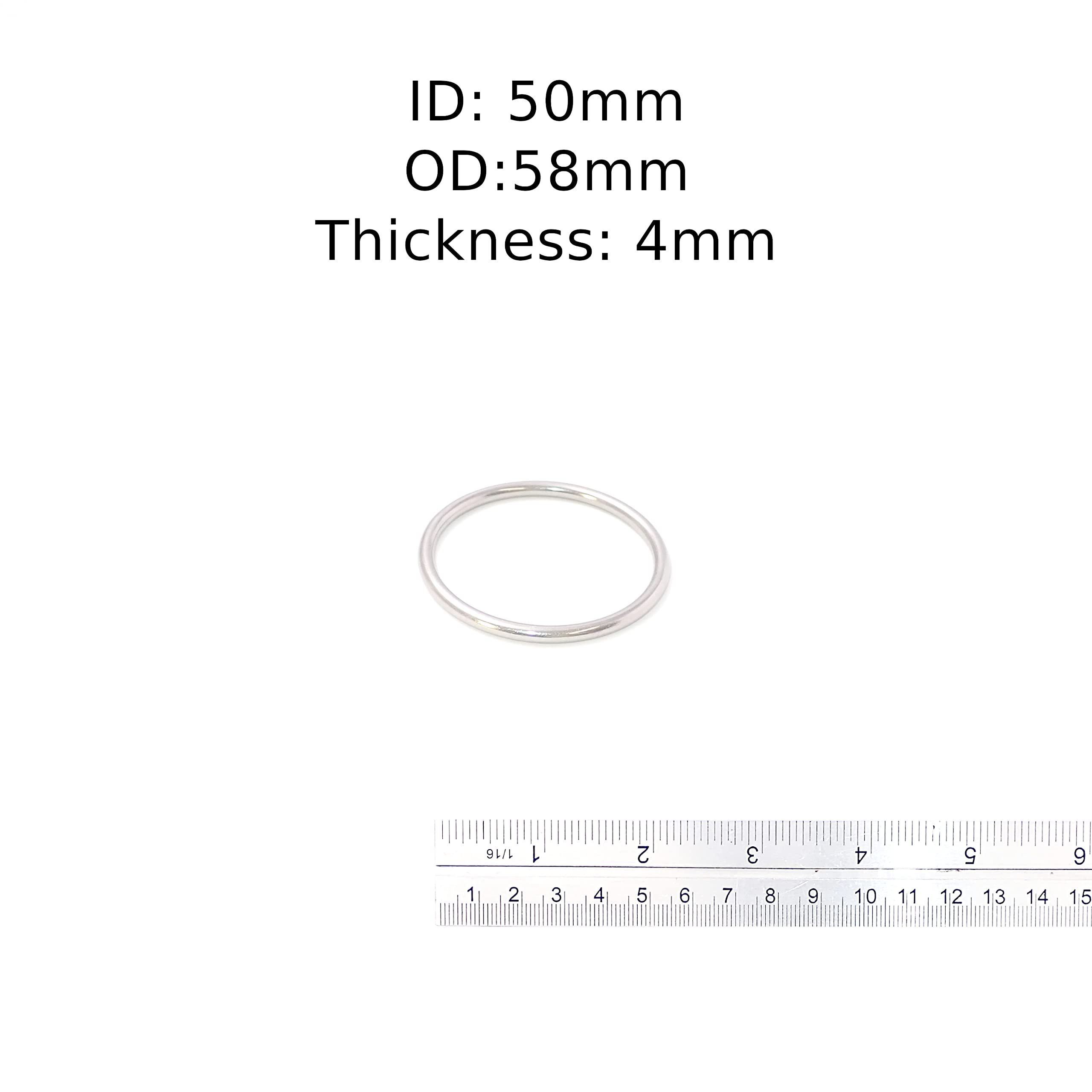 Inoxia Schweißringe, Edelstahl 316, Größe: 50 mm, 100 Stück