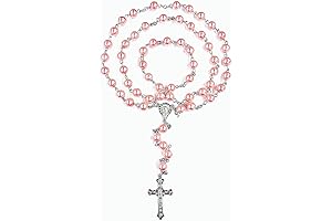 First Communion Rosary for Girls and Boys, Pink