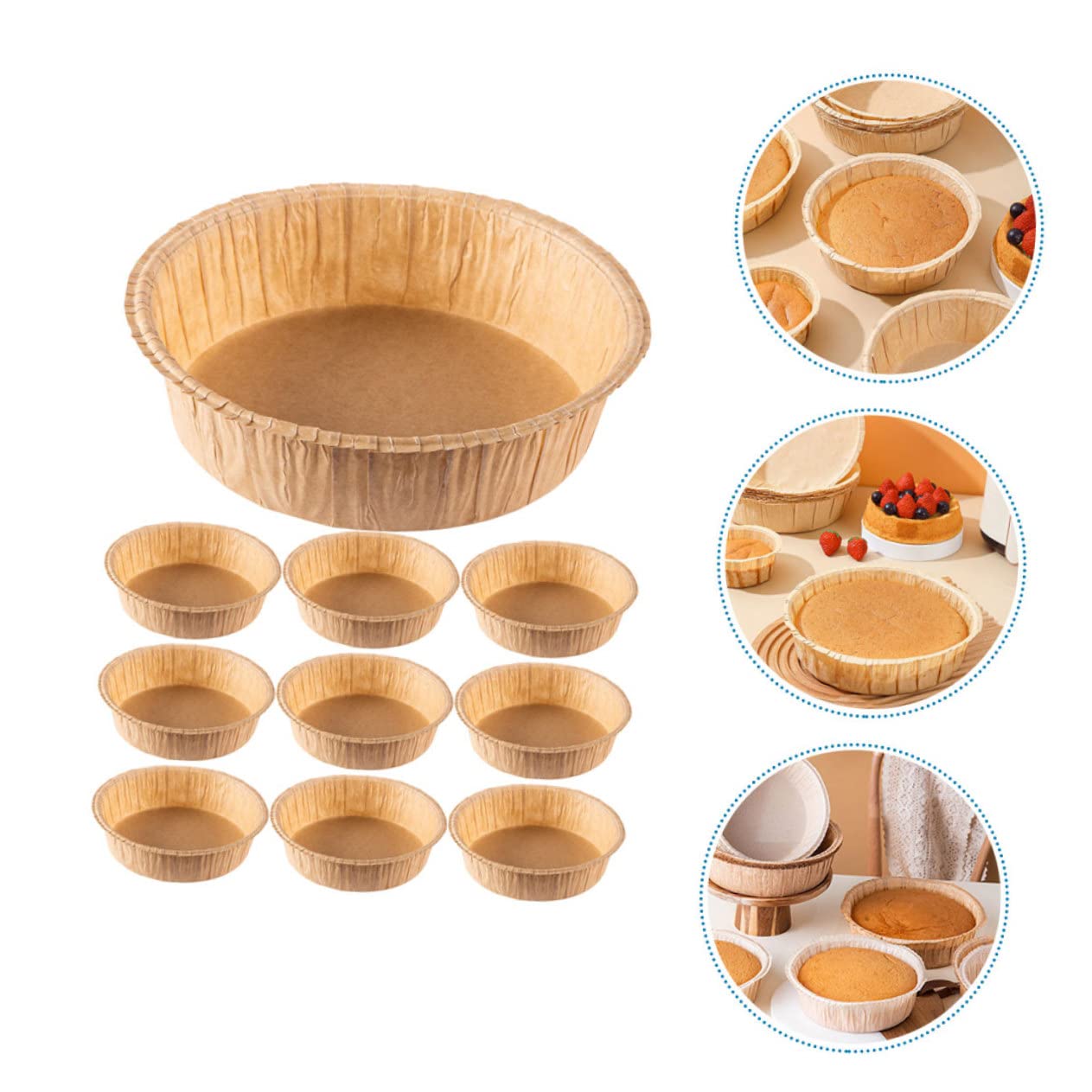 BESTonZON 50pièces Moules à Gâteau Papier Jetables Résistants Chaleur Pratiques Et Antiadhésifs Pour Gâteaux Maison Pour Éviter Le Nettoyage