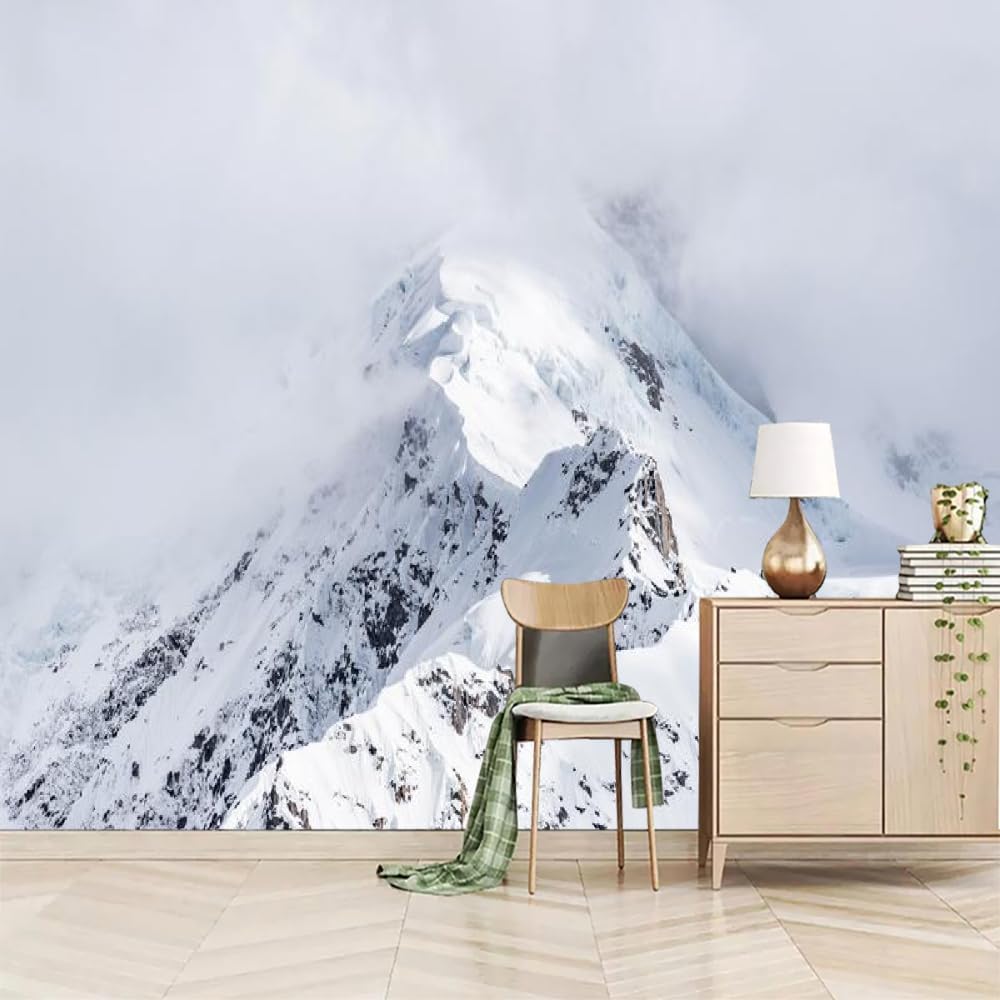 Papier peint panoramique montagnes enneigées 300x210 3D photo paysage hivernal