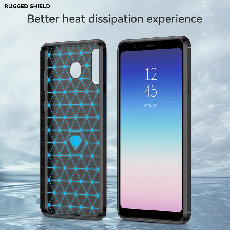 Image of Hybrid Carbon Fiber Back Case for Samsung Galaxy A8 Star (Black)