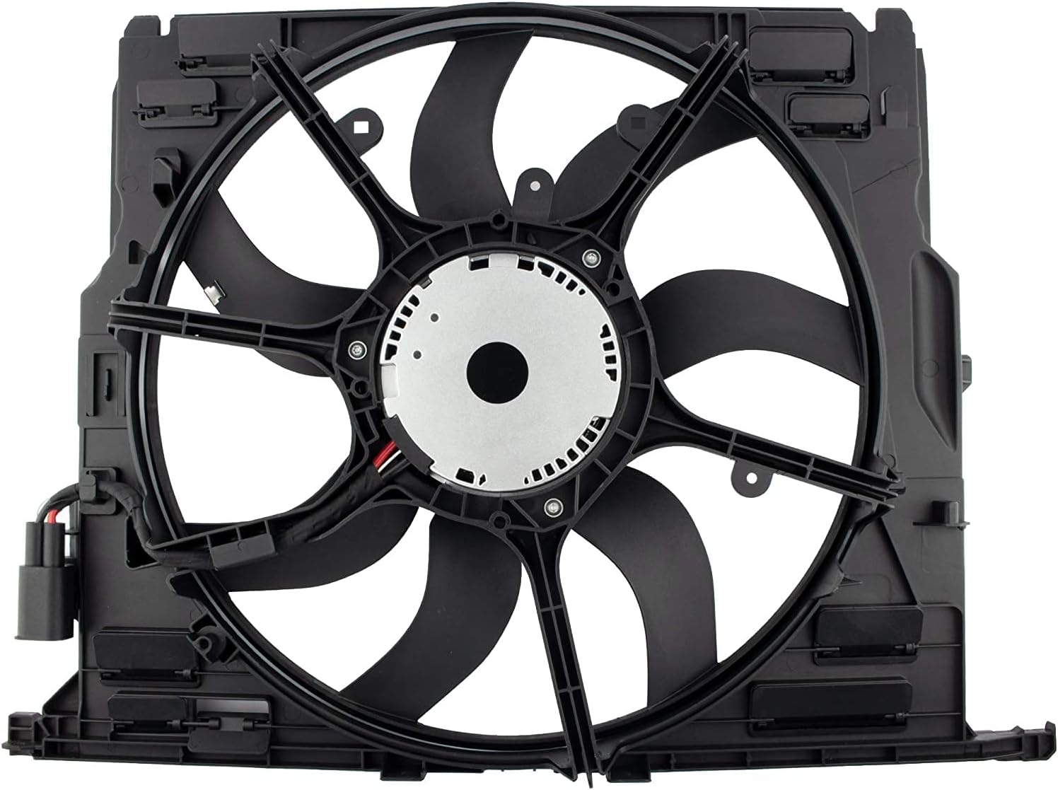 Radiator Cooling Fan Assembly Fit for BMW 535i/535i xDrive/640i/640i xDrive/740i/740Li/740Li xDrive/530i/528i Replace# 17428509741, 17427599493,17427802943