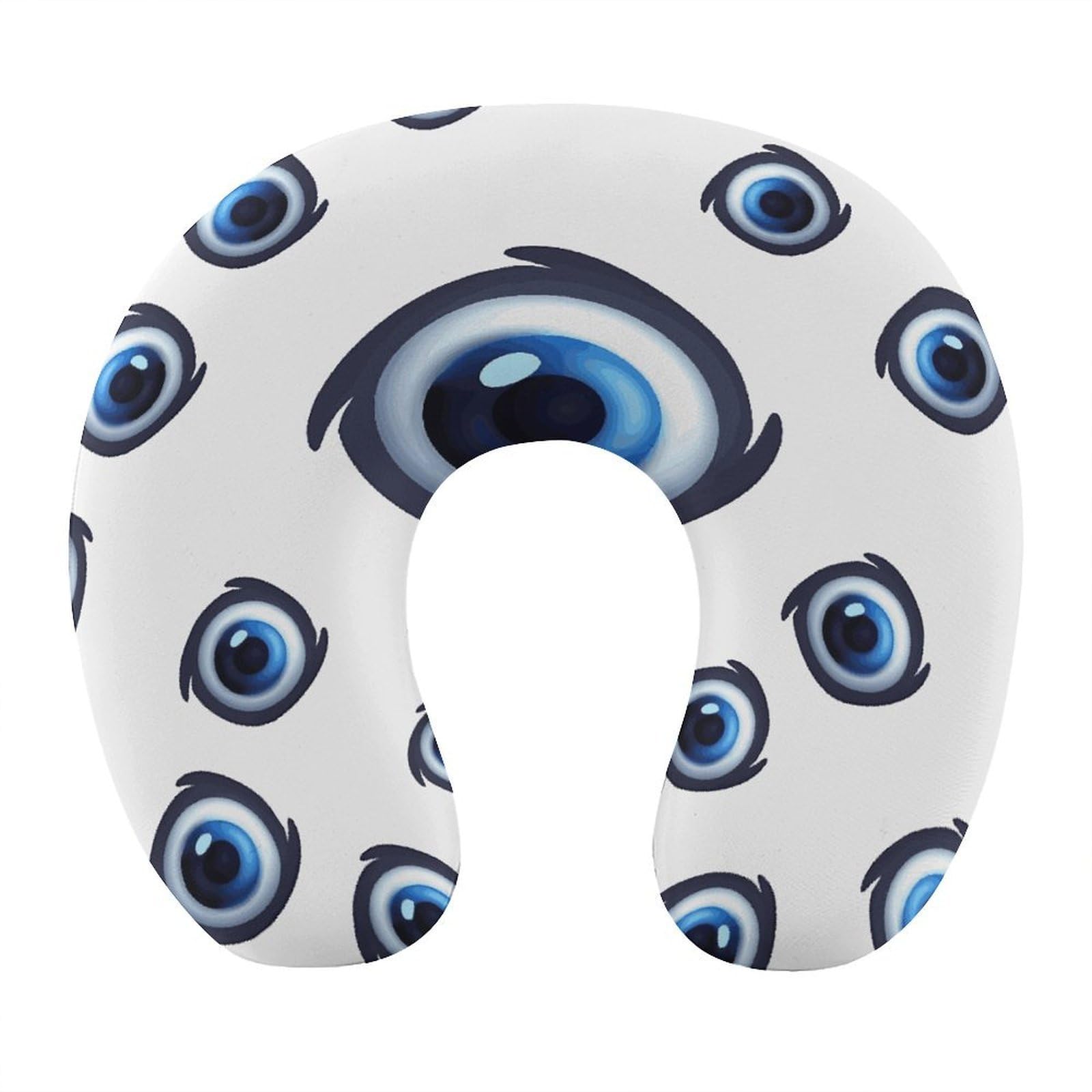 Btcowzrv Style Evil Eyes U Shaped Neck Pillow Travel Pillows