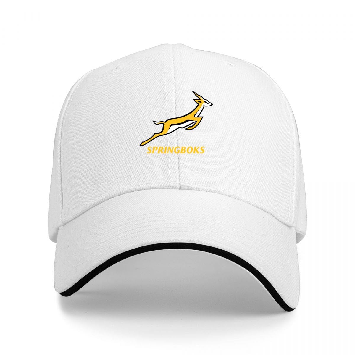 Kunbeqas Unisex Baseball Cap South Africa National Rugby Union Summer Cotton Golf Cap Men Adjustable Baseball Caps White