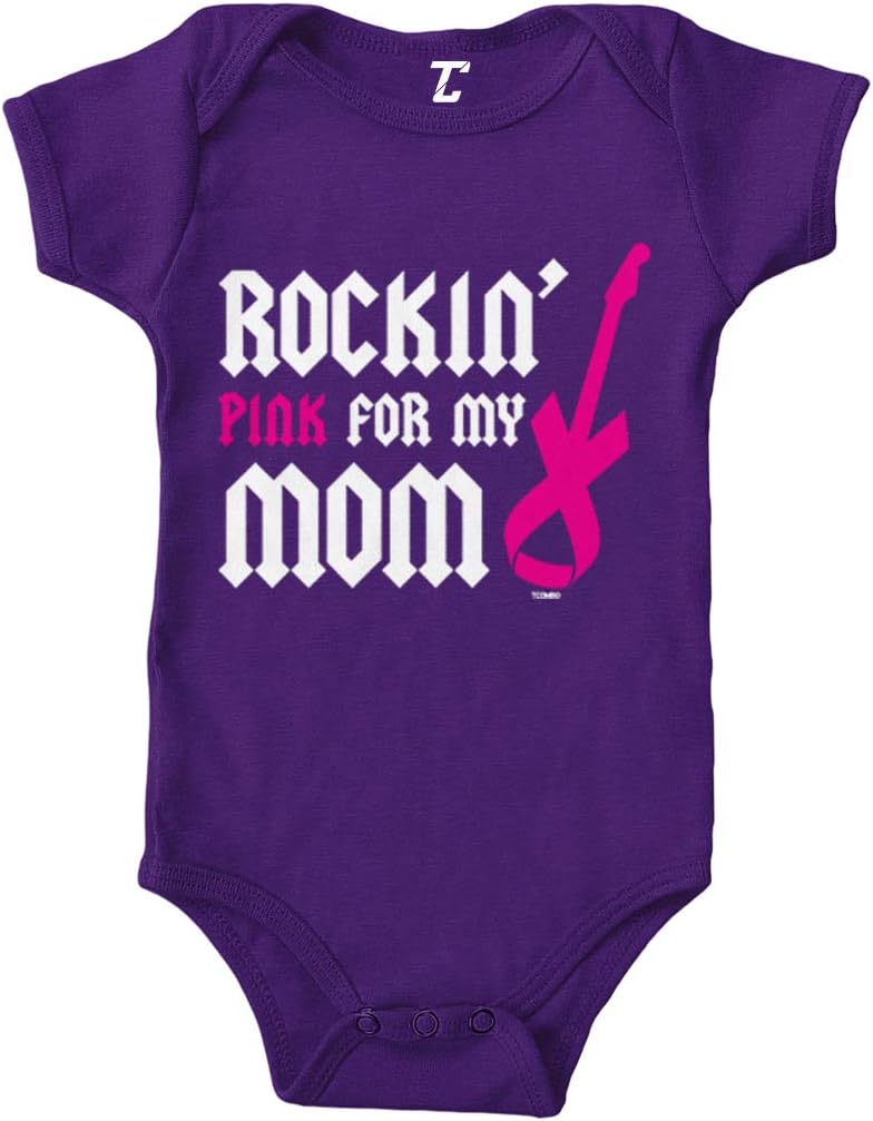 Tcombo Rockin' Pink for My Mom - Breast Cancer Bodysuit