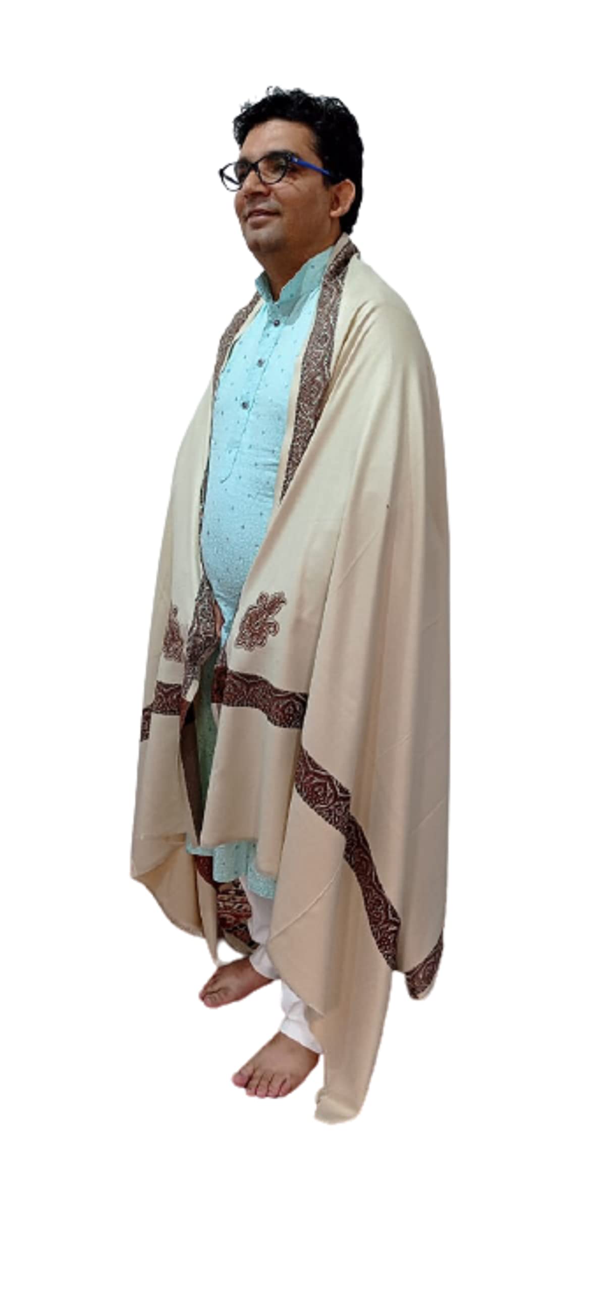 kashmir handloom handicraft Kashmiri Men Shawl Men Lohi Woolen Gents Pashmina Saal 50X100 inches jk014-picture-26