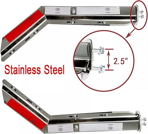 Miniatura 4 de Semi Trucks - Soporte de aleta de lodo con resorte en ángulo de acero inoxidable para camiones comerciales, colgador de aletas de fango HD, espacio