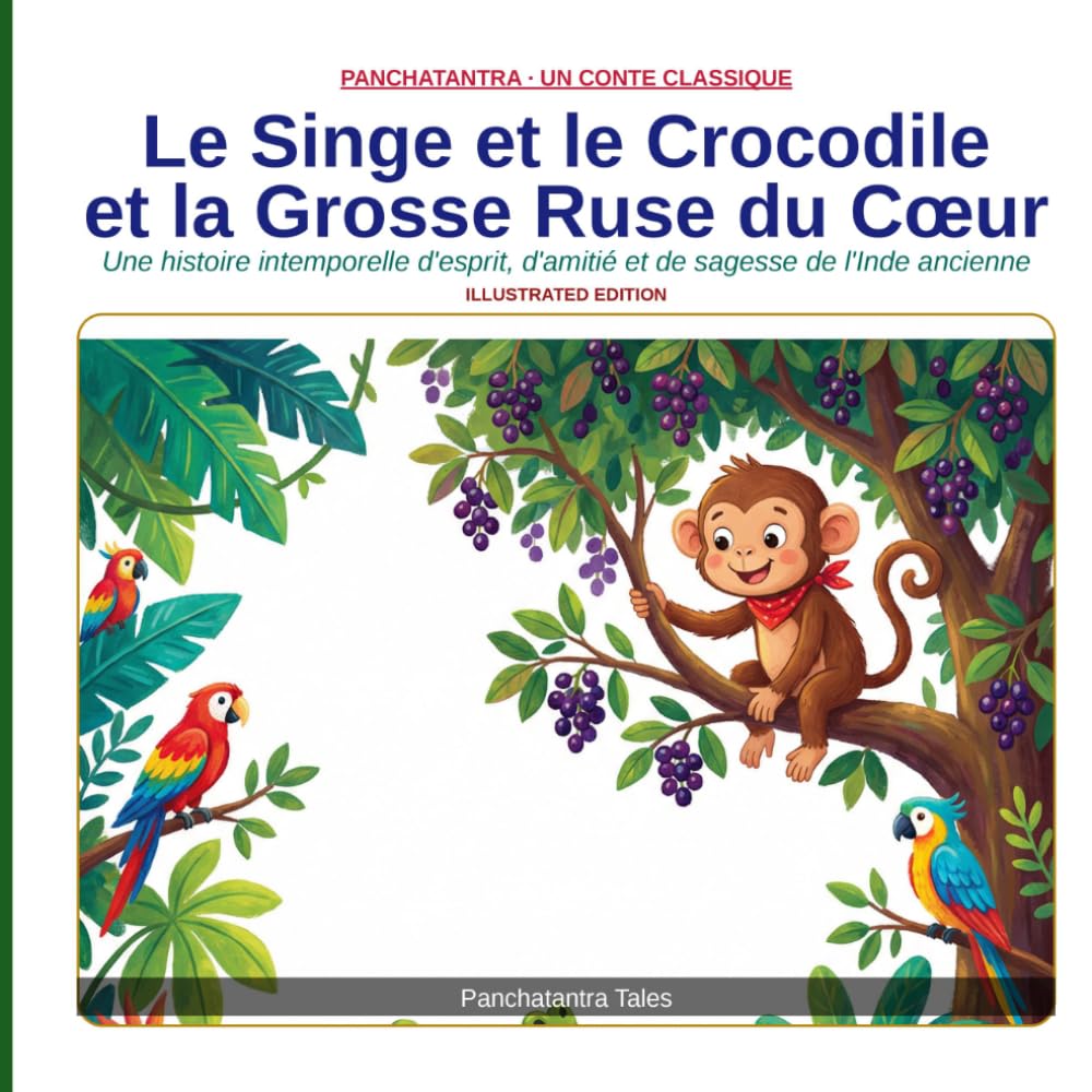 Le Singe et le Crocodile et la Grosse Ruse du Cœur: Une histoire intemporelle d'esprit, d'amitié et de sagesse de l'Inde ancienne (Panchatantra Tales: Timeless Wisdom for Modern Kids)
