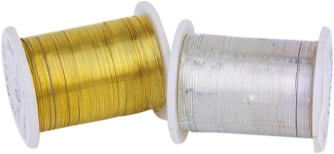 Housoutil 2sets 10pcs Mixed Color Copper Wire Beading Thread for DIY Jewelry Making Feet Durable Crafting Cord for Bracelets Necklaces and Crafts Random Color 10pcs*2