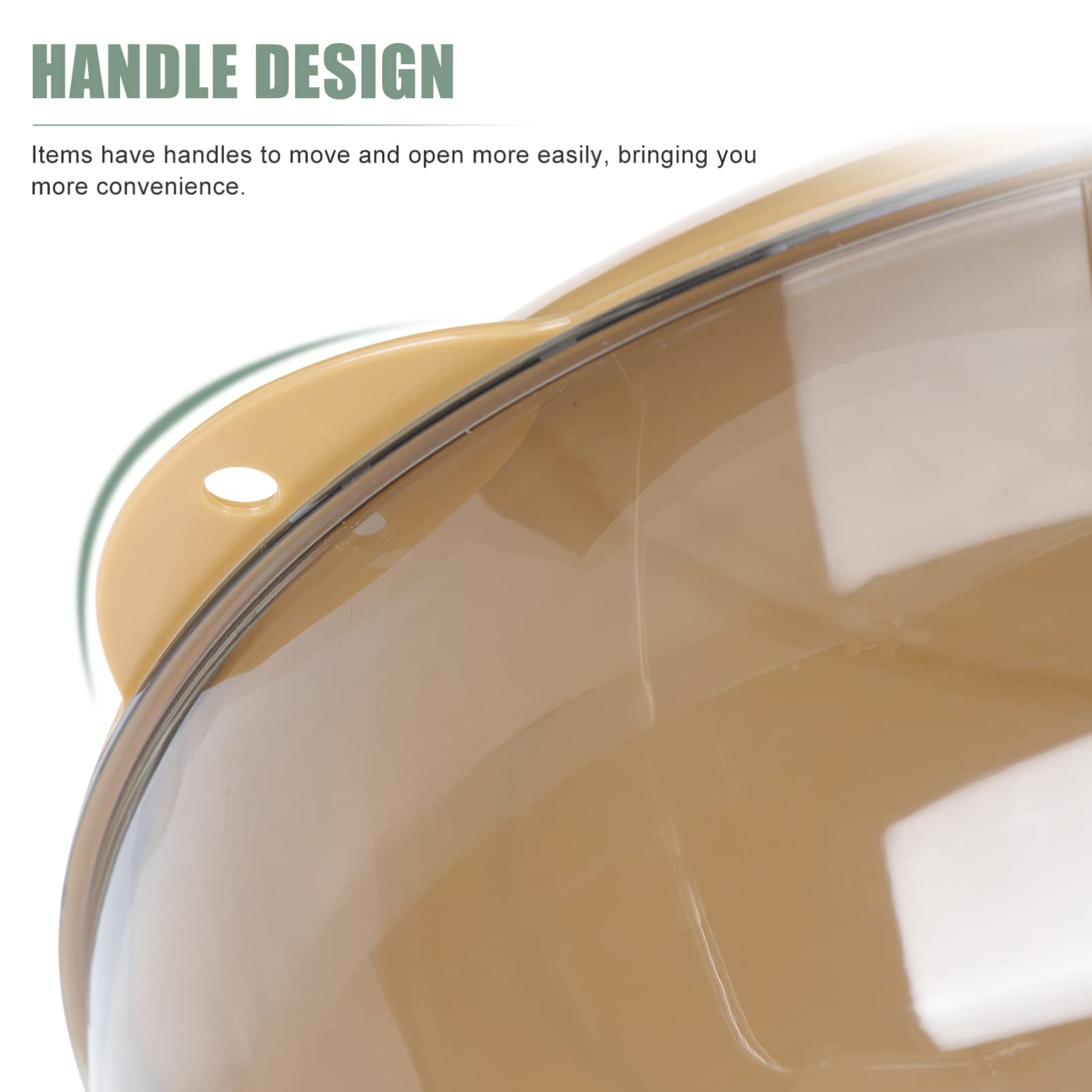 FUNOMOCYA 1Pc Transparent Food Cover for Leftovers Thermal Dish Cover Insulated Food for Dining Table Easy Clean Home Kitchen Accessory