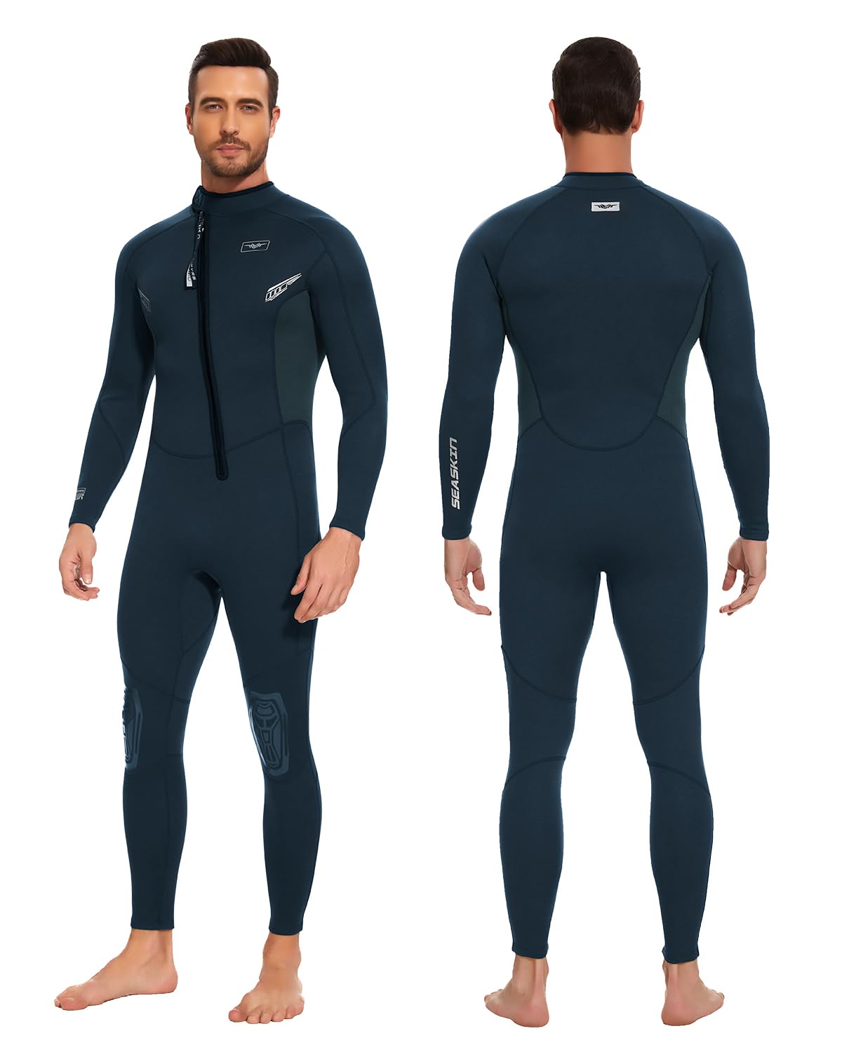 SeaskinWetsuits for Mens Womens 2mm Front Zip Full Body Diving Suits