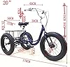 Adult Tricycle with 7-Speed Pedal and Rear Shopping Basket - Comfortable Cruiser Bike for Adults and Elderly, Ideal for Shopping and Leisure #2