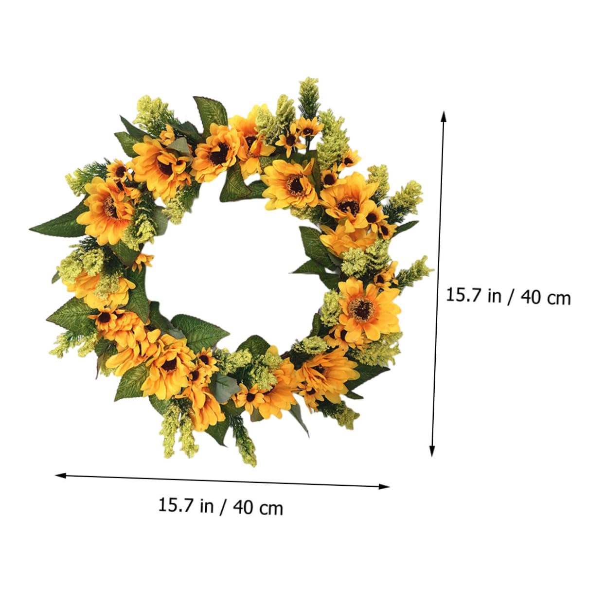 ABOOFAN Ghirlanda da Porta d Ingresso Fiori di Girasole Finti da Appendere alla Parete per Interni Decorazione da Appendere alla Finestra per Festival e Celebrazioni