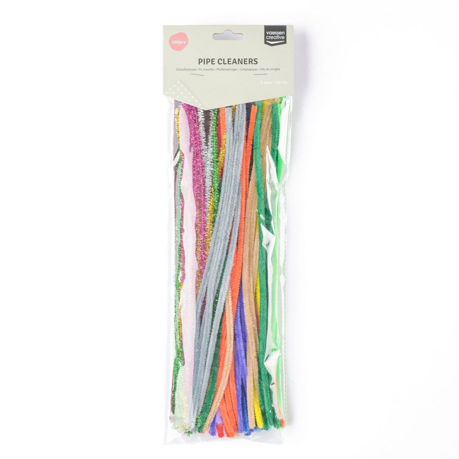 VAESSEN Creative Pipe Cleaners, 100 Pieces, Multi Colours and Sparkly Pipe Cleaners - Image 3
