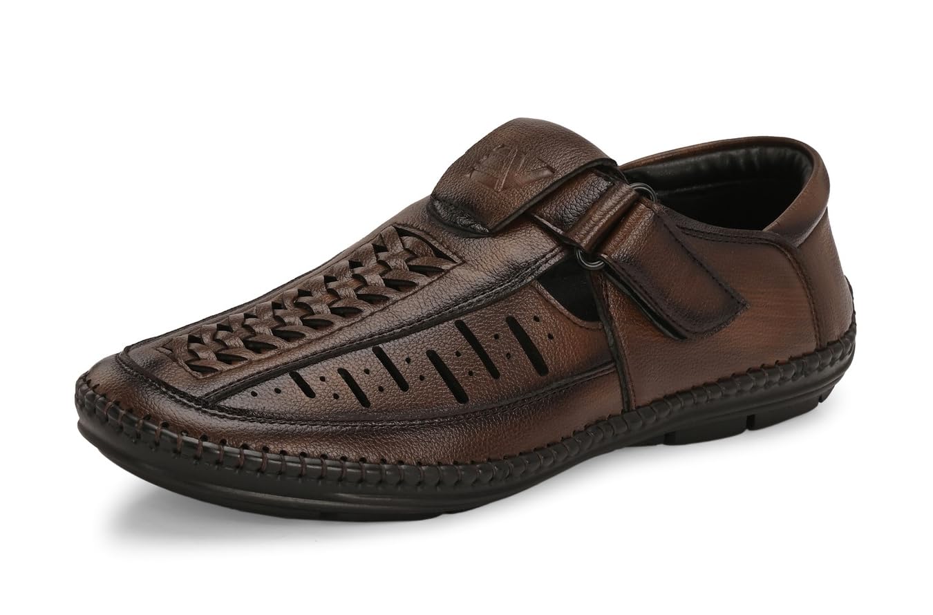comfort casual slip on sandal | stylish men’s casual sandal | breathable, lightweight & stylish sandal | durable & comfortable sandal | everyday wear sandal | slip on sandal | synthetic leather sandal | outdoor casual sandals & floaters