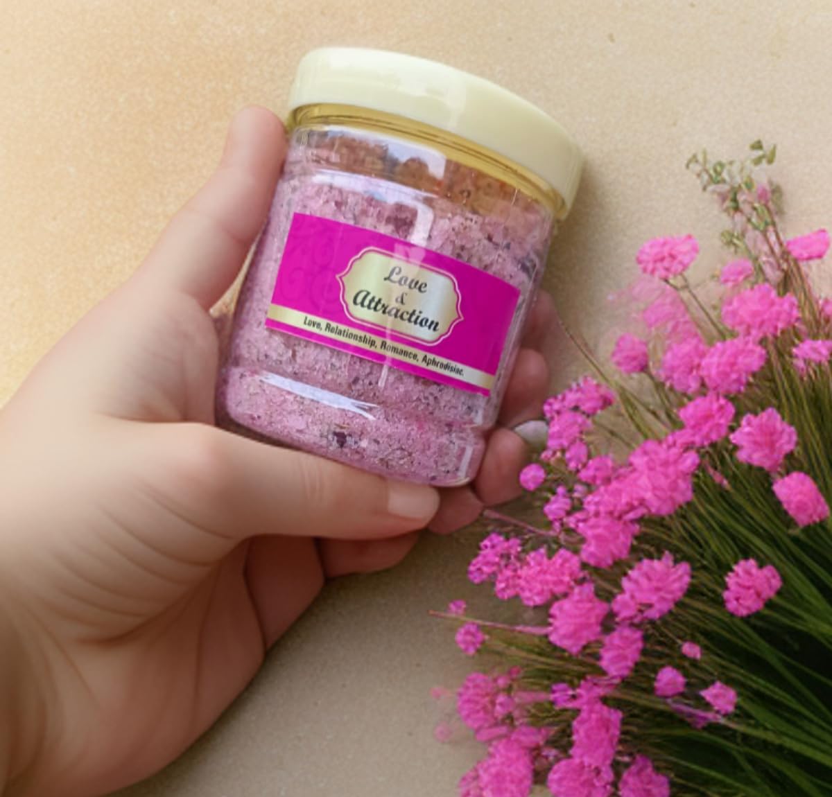 Merlin’s Love & Attraction Ritual Bath Salt | Self Love & Aura Cleansing Salt | Manifestation & Healing Soak (200g)