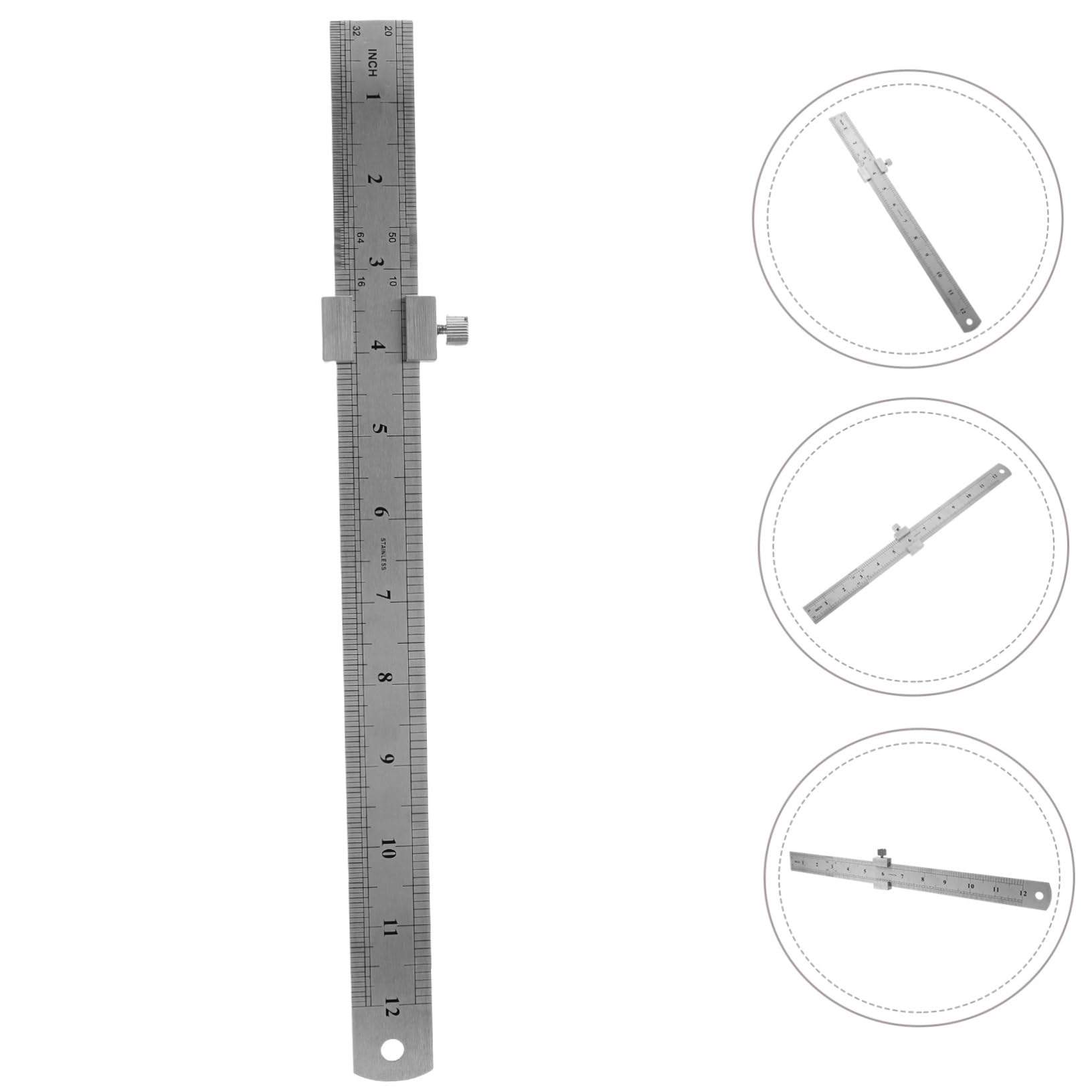 SHINEOFI 3 Set Righello In Acciaio Blocco Di Posizionamento Disegno Righello Metrico Falegname Righelli Di Precisione Macchinista Ingegnere Di Misura