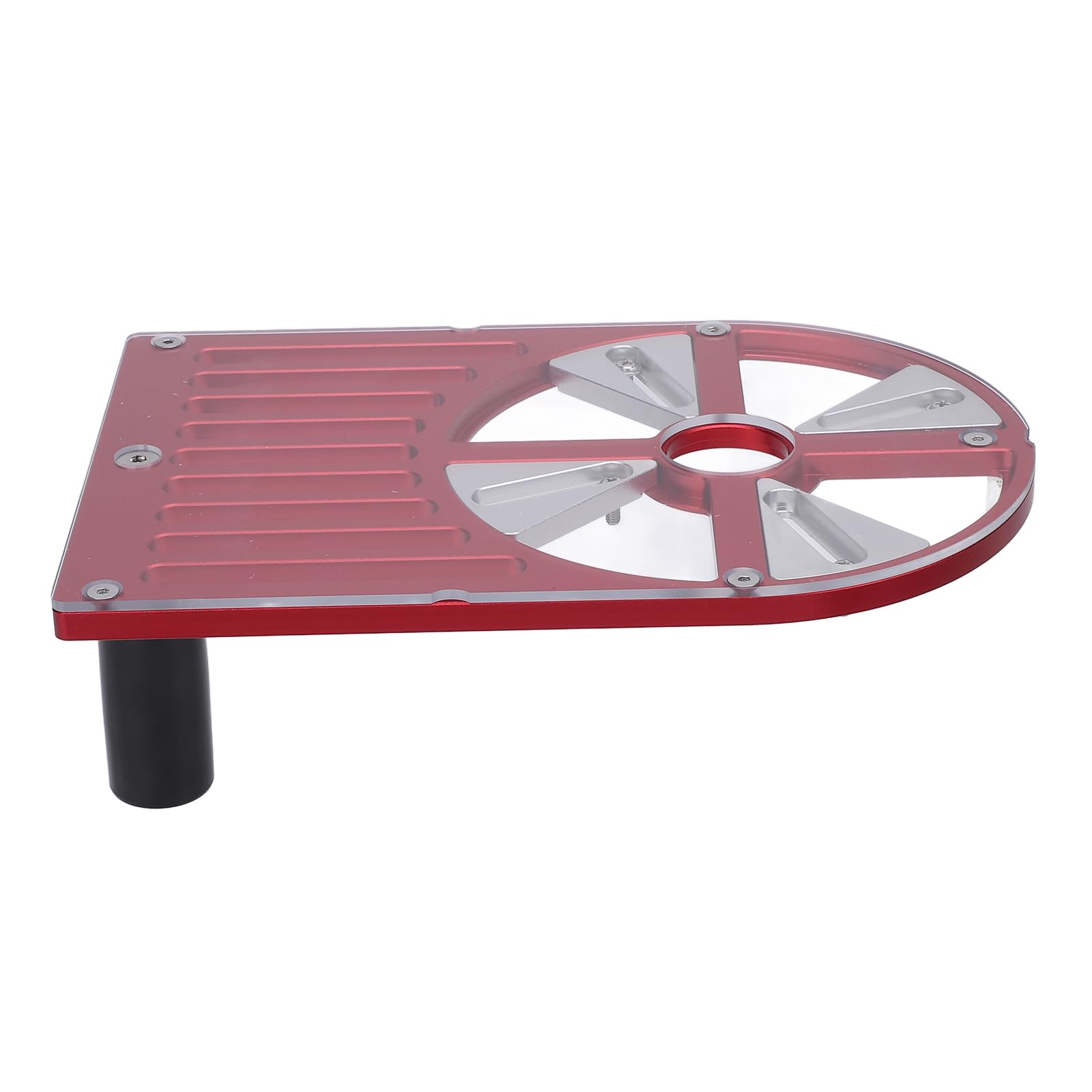SIXRUN Piastra Base Router, Piastra Base per Fresatrici Dispositivo di Rifilatura Lega di Alluminio Regolabile per Fresatrici 65-132mm