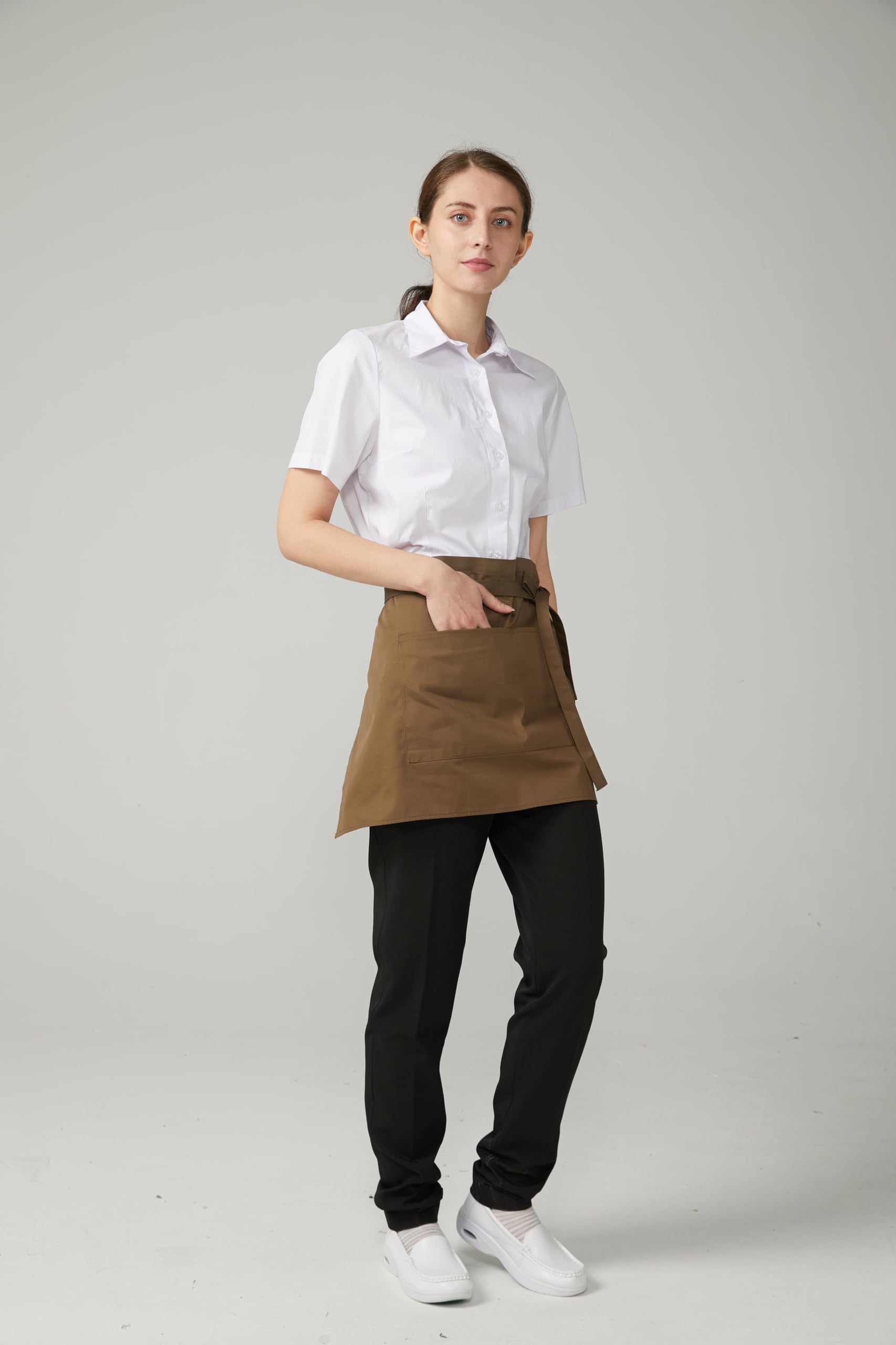 Victory KAIXUAN – DELANTAL CORTO UNISEX CON BOLSILLO PARA CAMAREROS Y HOGARES – MANDIL PEQUEÑO 40cmx70cm FRANCÉS COCINA CAFETERIA BAR HOSTELERIA PANADERÍA – SERIE 860