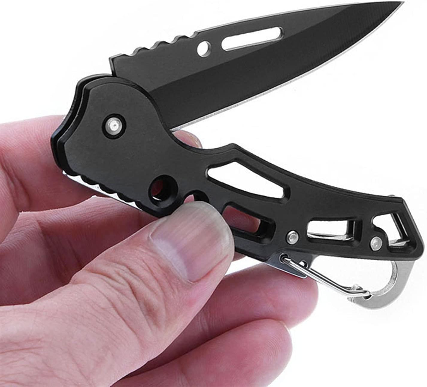 Pocket Folding Knife Tactical Knife Small Stainless Steel Blade 2.5 Inches Long Black Gift for Men and Women (12PACK)