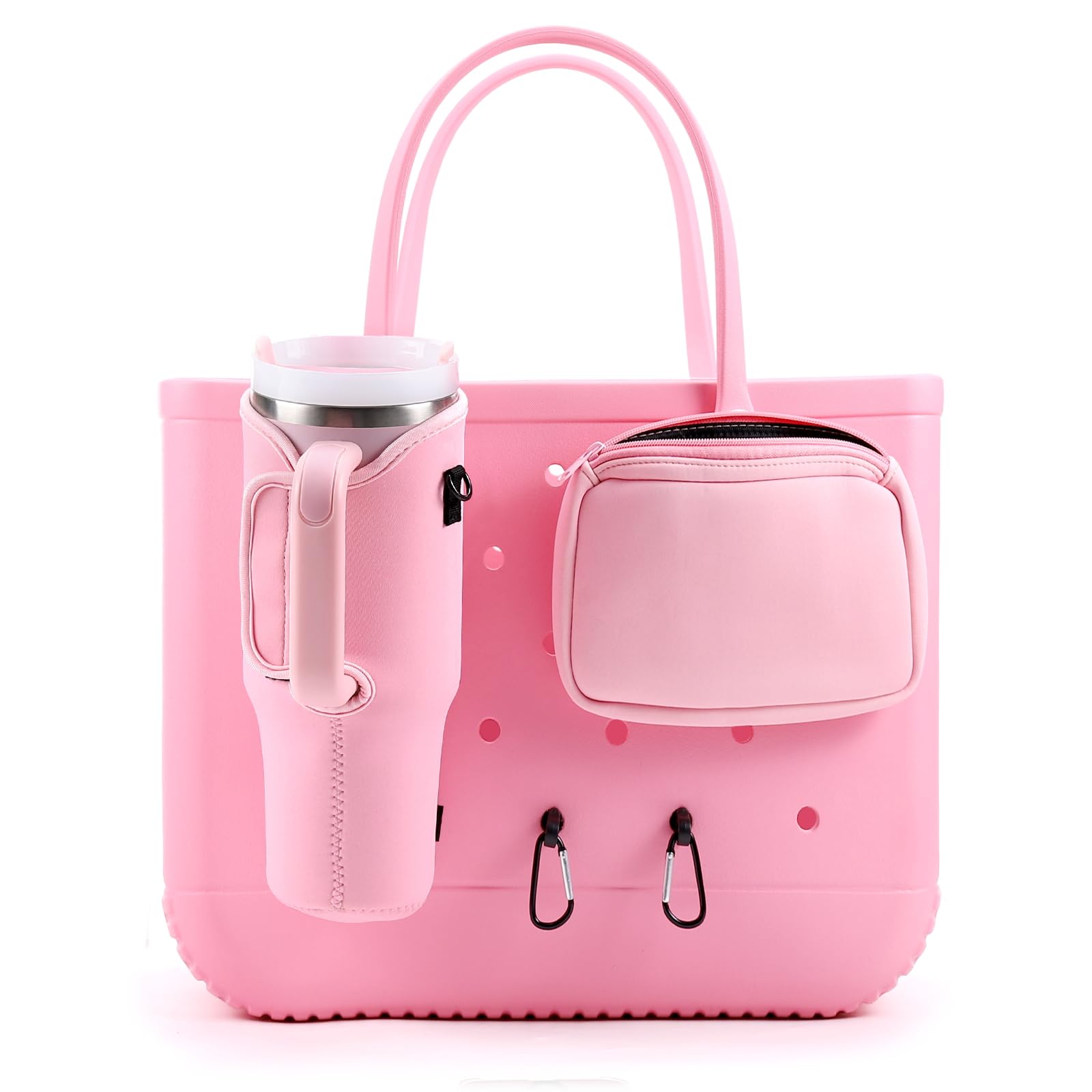 MEETI 4PCS Organizer Holder for Bogg Bag, Accessories for Bogg Bags, Phone & Cup Holder compatible with Bogg Bag Original, Bag is not included