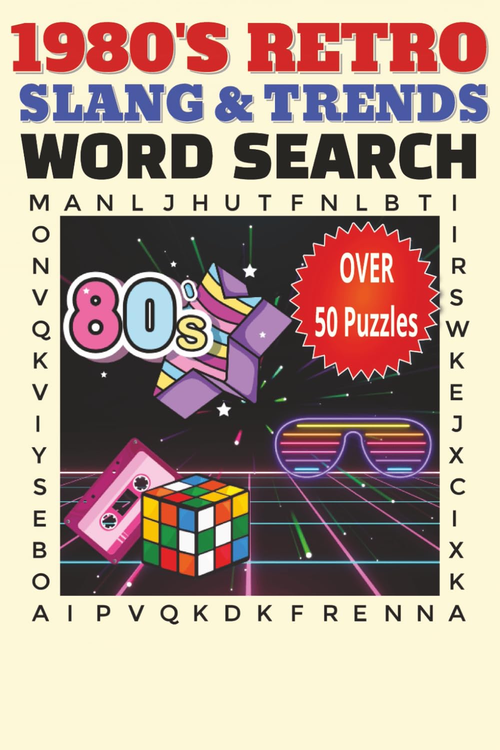 1980s Retro Slang and Trends Word Search Puzzle