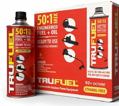 Generic Pre-Blended 2-Cycle Fuel for Outdoor Equipment - 32 oz. (6-Pack, 50:1)