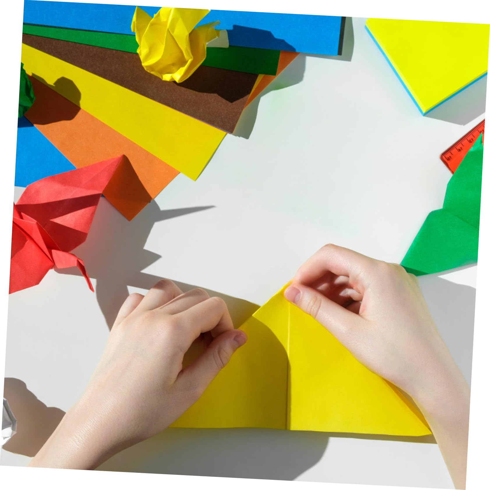 Papel de Origami de Colores Mixtos 200 Piezas Cuadradas