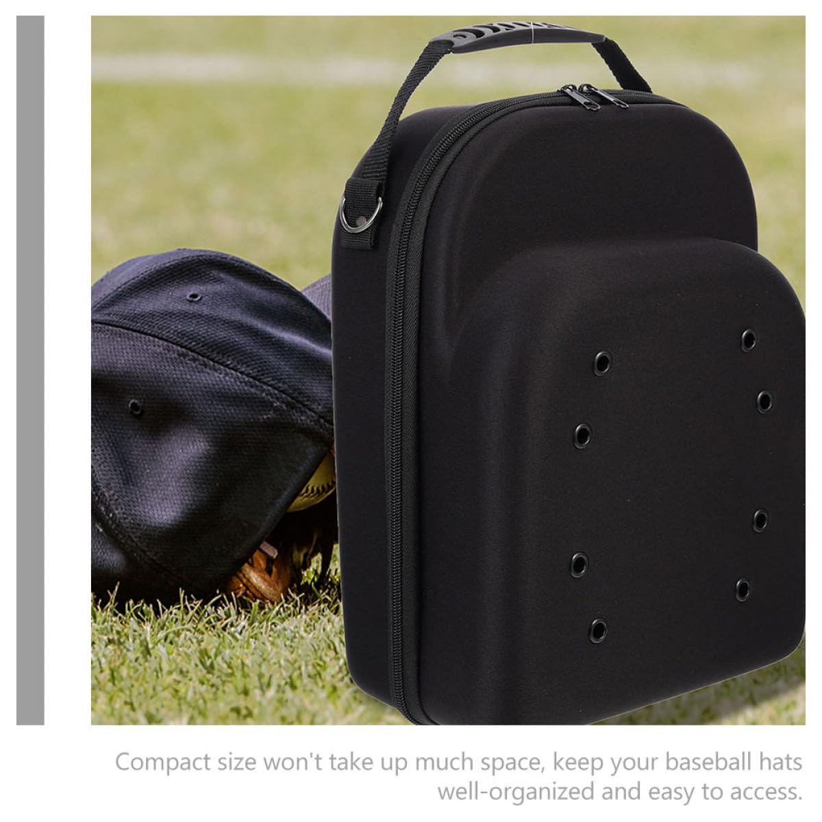 Ipetboom Estuche de Viaje para Gorras de Béisbol Rígido EVA Organizador Portátil Tamaño 33X26X14 CM Bolsa Protectora para Transportar Sombreros Accesorio Adecuado para Viajes y