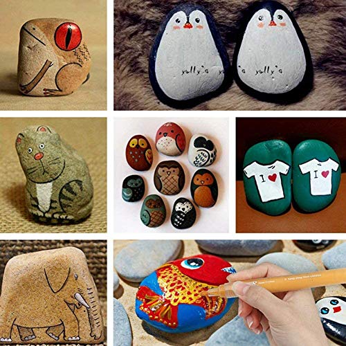 Chiloskit White Rocks for Painting,10 Big Rocks, 2” - Image 3