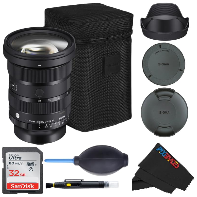Sigma 24-70mm f/2.8 DG DN II Art Lens for Sony E with PixiBytes