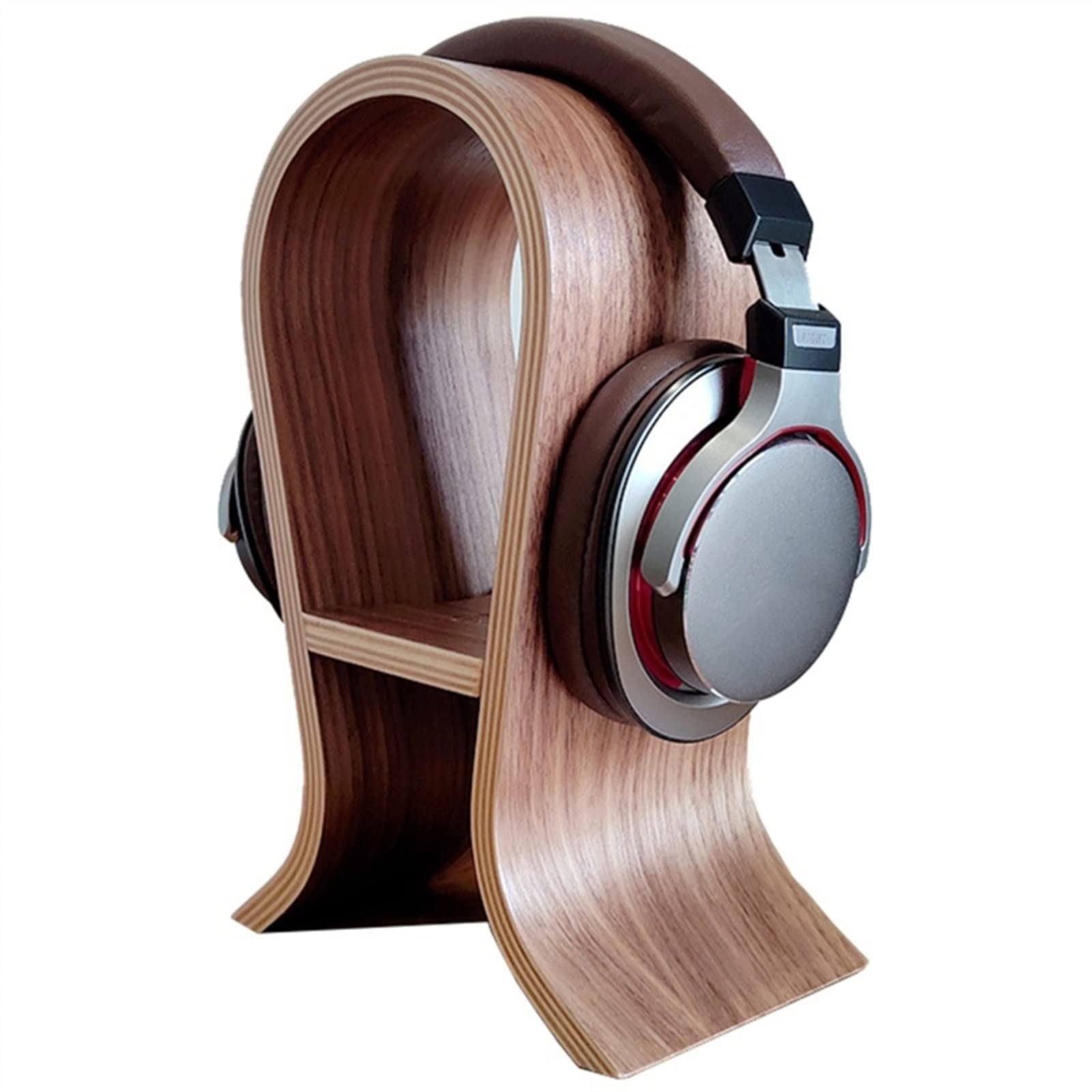 Soporte Auriculares Soporte for auriculares de madera, soporte for auriculares for escritorio, soporte for auriculares for juegos de nogal Soporte antideslizante for auriculares Soporte for auriculare