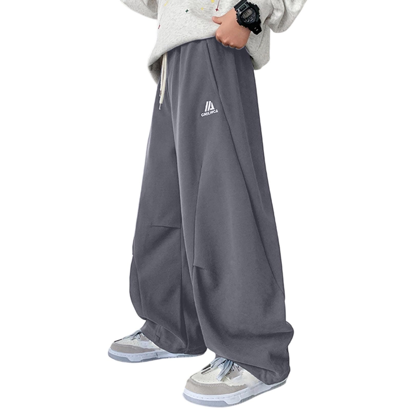 Pantalones holgados para niños Pantalones de deporte resistentes Tejido fresco y ventilado Puños elásticos en los bajos Resistentes y duraderos Diseño clásico atemporal Diseño funcional práctico