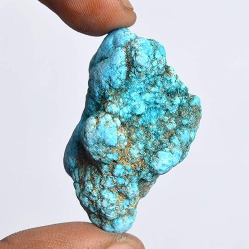 Miniatura 2 de gemhub Cristal curativo turquesa azul raro, 106.50 Ct natural crudo lapidario cabbing piedra preciosa turquesa áspera, Gema, turquesa (Hue Enhanced