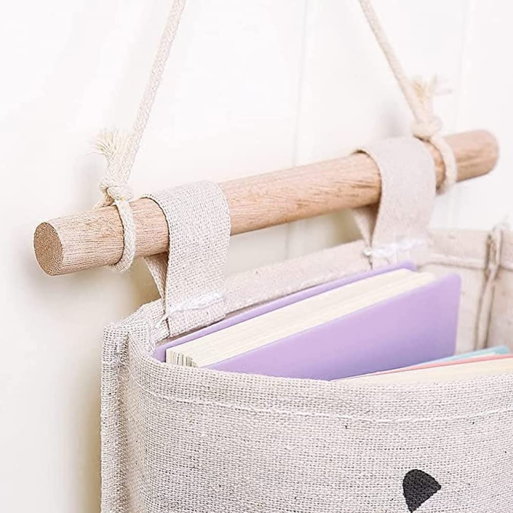 Sac De Rangement Mural, 8 Pièces Imperméable À L'eau Sur La Porte Organisateur De Placard En Tissu De Lin Organisateur De Poche Suspendu Sur Porte Organisateur Suspendu Pour Chambre Salle De Bain