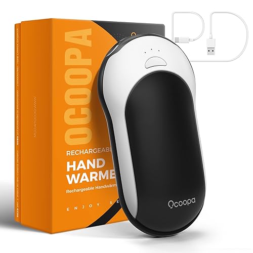 OCOOPA Quick Charge Hand Warmers, Power Delivery 10000 mAh USB C Electric Hand Warmer Rechargeable Power Bank, 15hrs Long Lasting, 3 Heat Levels, Perfect for Outdoors, Great Gift Women Men
