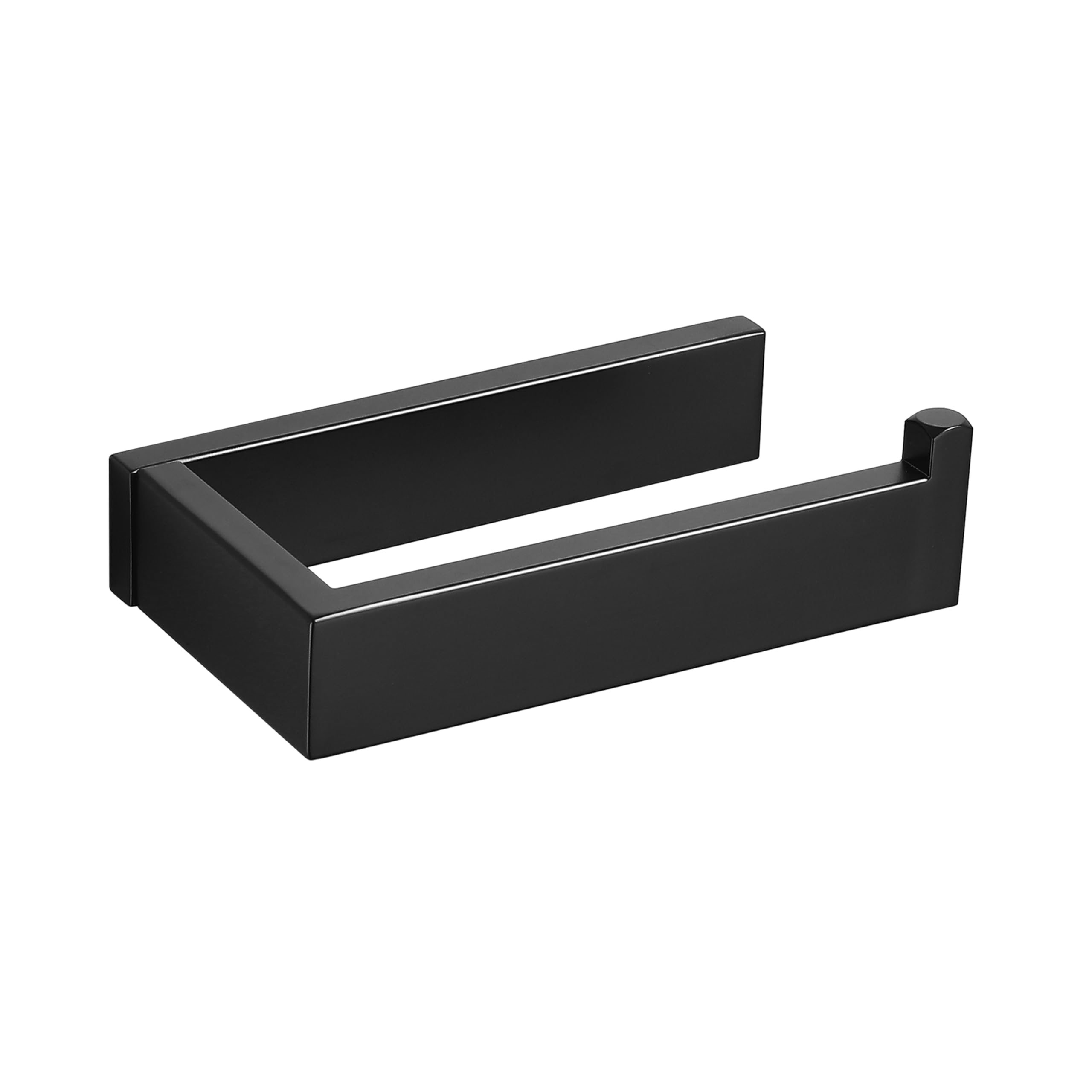 TURS Black Toilet Roll Holder, Wall Mounted Toilet Paper Holder, SUS 304 Stainless Steel, Concealed Screws, Toilet Accessories for Bathroom, Kitchen, Washroom.