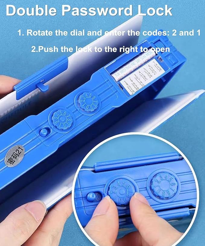 Image of TOYTASTIC Multifunctional Space Lock Compass Box for Kids, Pencil Box for Boy & Girl, Magnetic & Password Lock Compass Box for Boys, Space Astronaut Theme Pencil Case Return Gifts for Kids