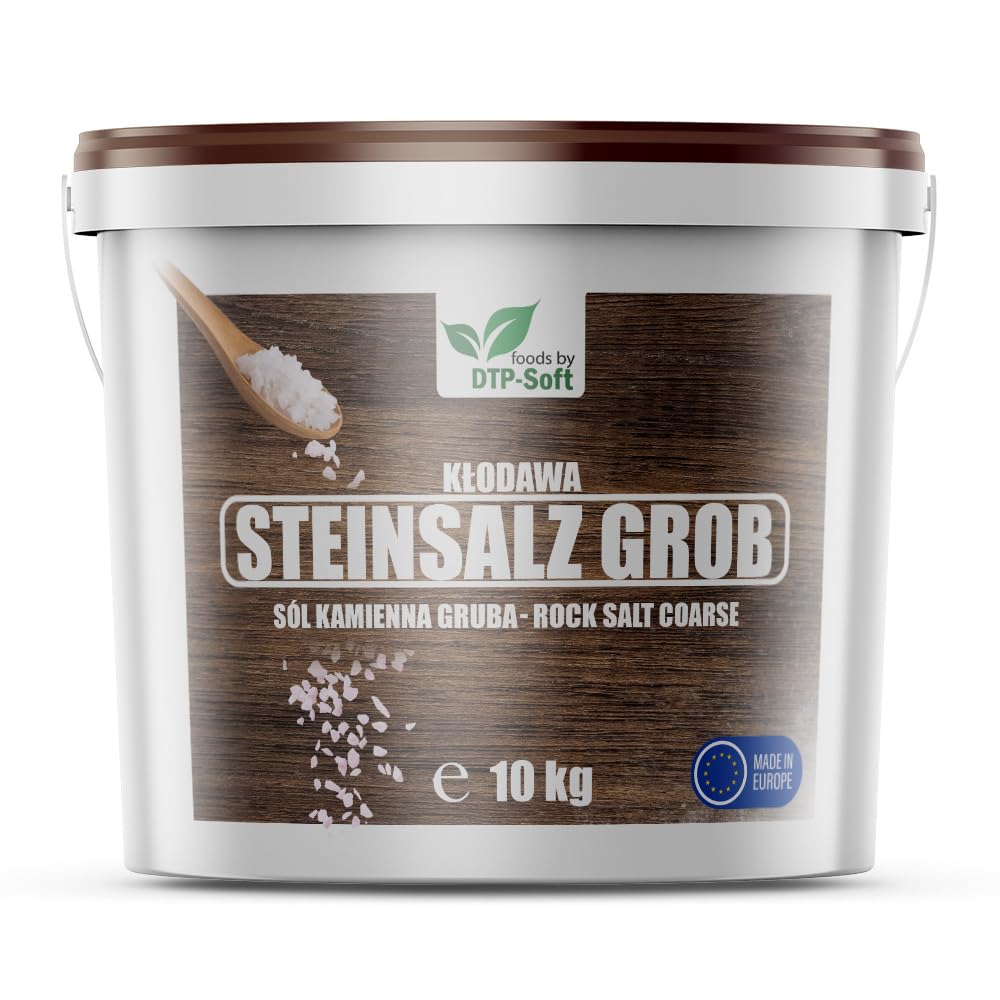 Steinsalz grob im Eimer Kochsalz körniges natürliches Premiumqualität TOP non-GMO (10kg)