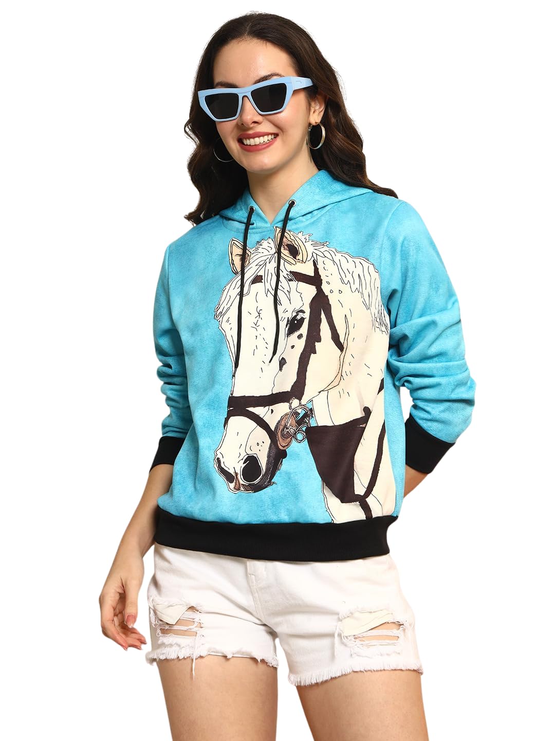 Women's Printed Multicolor Full Sleeve Sweatshirt - Fleece Blend Sweatshirt for Women Soft & Breathable & Comfortable Outfits for Office, Casual, Festive & Party (11971)-image-26