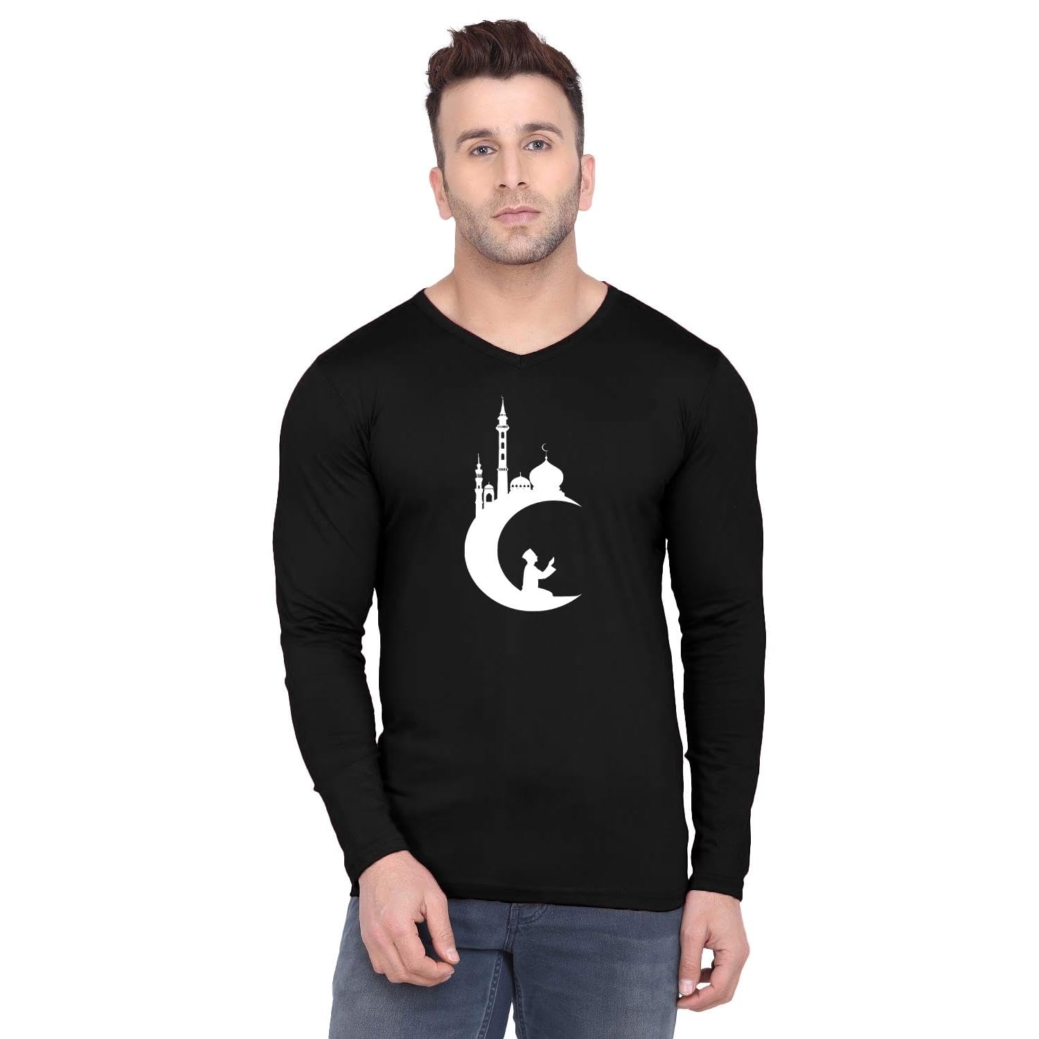 GenericFashions Love Men Cotton Half Sleeve Round Neck Muslim Islam Printed T Shirt FSV-1610