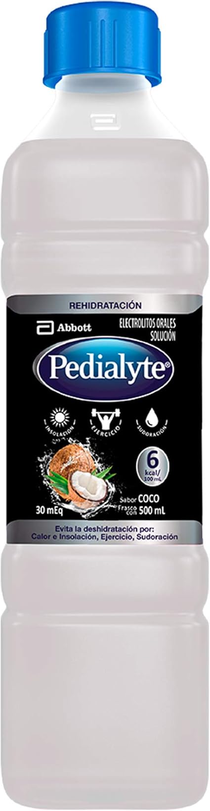 Pedialyte 30 mEq Sabor Coco 500ml Caja con 12 piezas, Solución Oral
