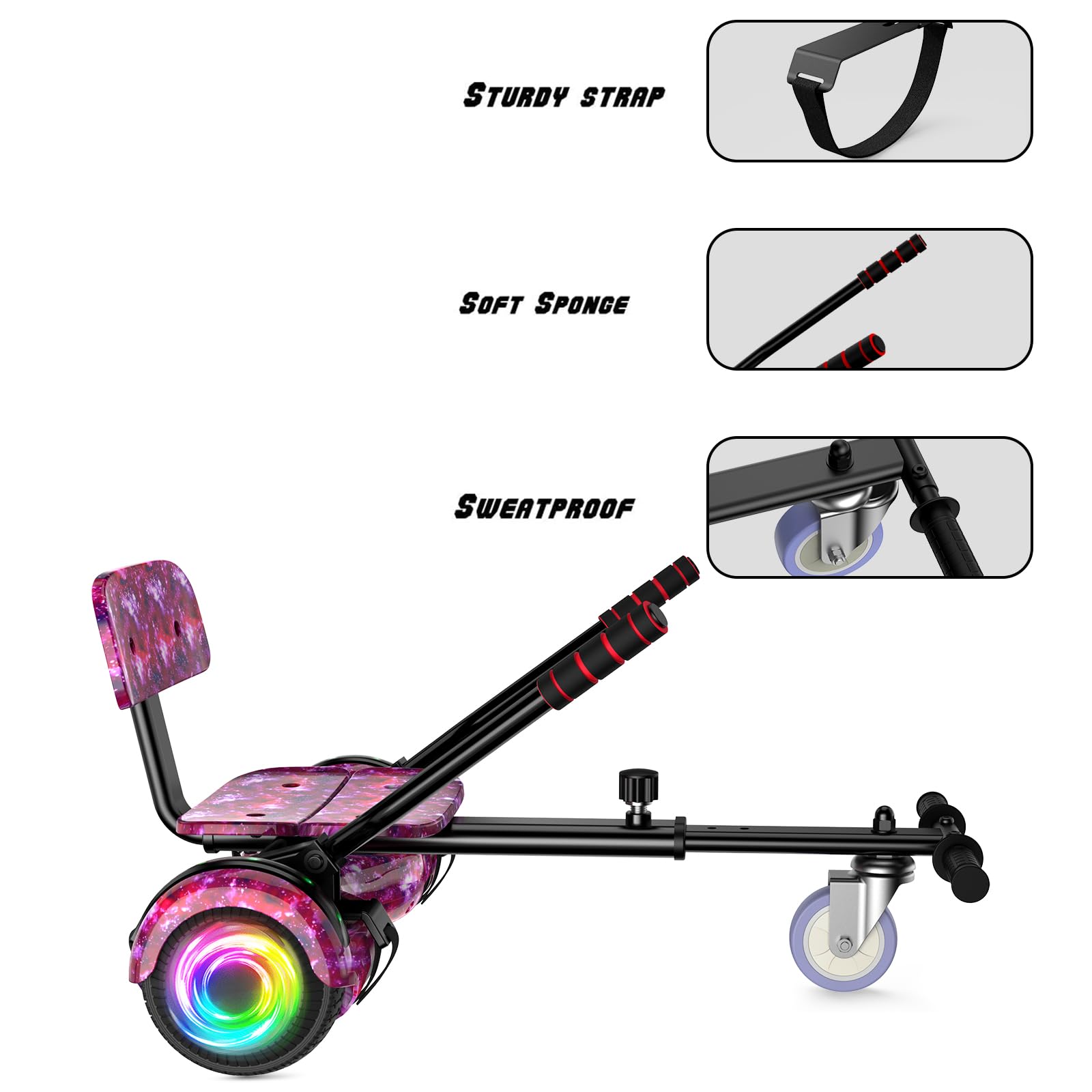 SISIGAD DESKOROLKA ELEKTRYCZNA+Gokart 6.5''Hoverboard LED PREZENT dla dziecka