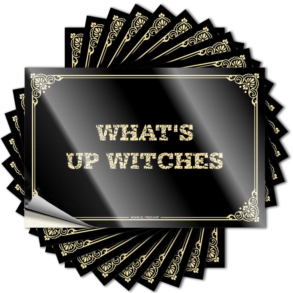 Sticker Small Room Decor Easy Apply | What's Up Witches Tiny Cover Peel and Stick(6X9CM)