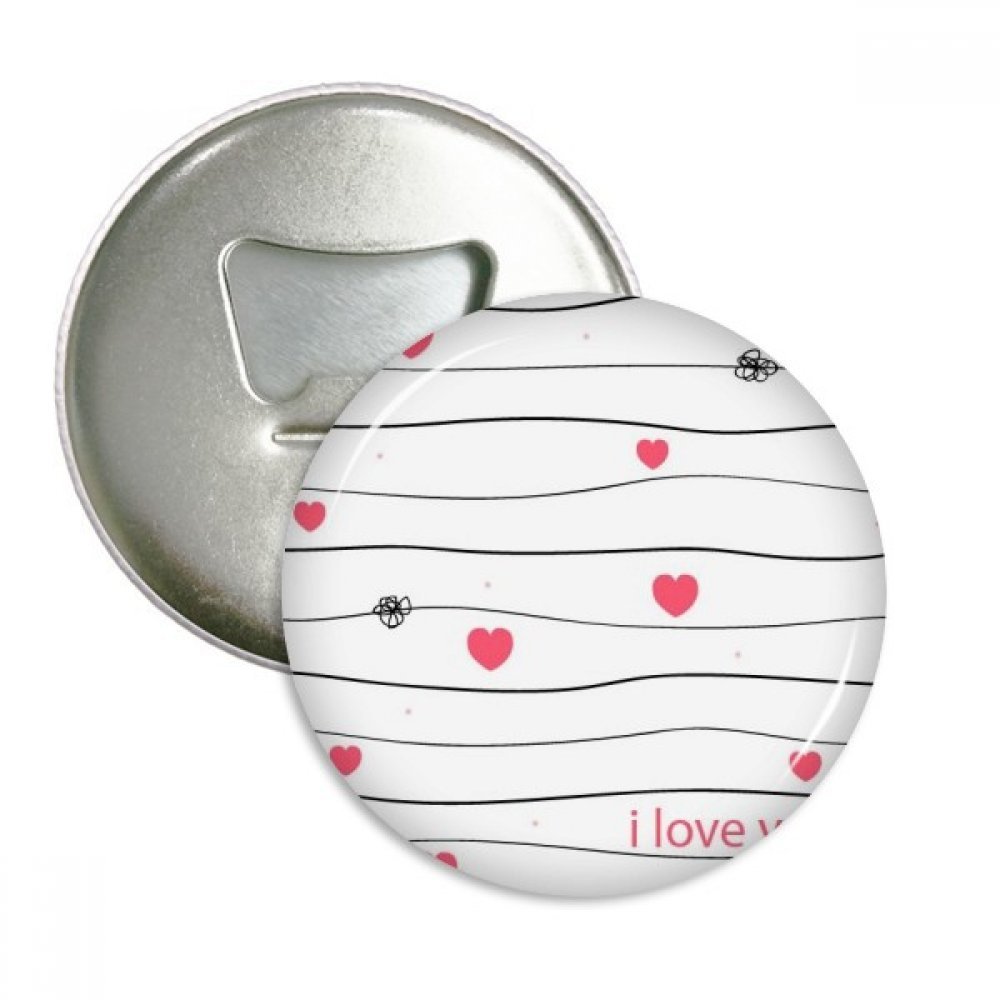 Cadeaux argent Saint Valentin lot de 3 magnets et badges ronds amour
