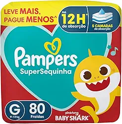 Fralda Pampers Supersequinha Tamanho G 80 Unidades
