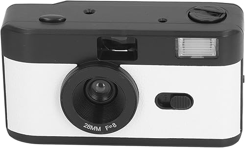 Miniatura 11 de Zyyini Cámara de película de 1.378 in, cámara de película reutilizable de 1.378 in con flash, película vintage compatible con película en blanco y