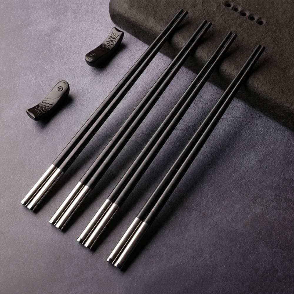 10 paires réutilisables chinois Chopsticks haute qualité cadeau en alliage Chopsticks Vaisselle asiatique (Longueur: 24.2cm)